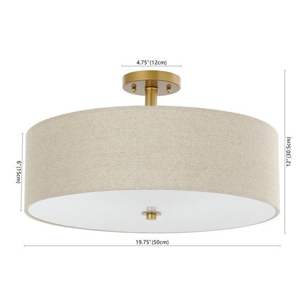 Safavieh Jolana Flush Mount - Gold | Ceiling Lamps | Modishstore - 3