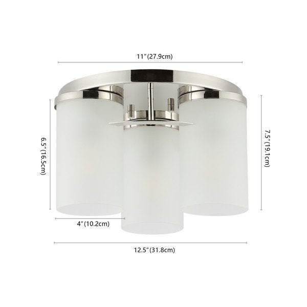 Safavieh Jeffra Flush Mount - Brushed Nickel | Ceiling Lamps | Modishstore - 3