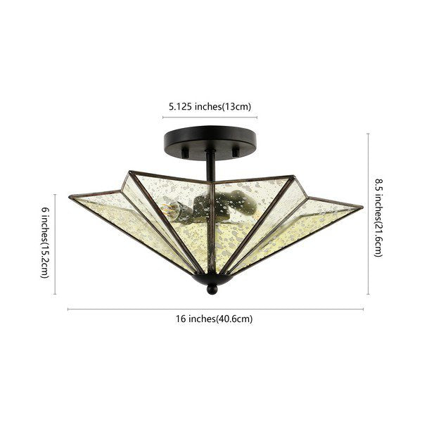 Safavieh Haruna Flush Mount - Black | Ceiling Lamps | Modishstore - 3