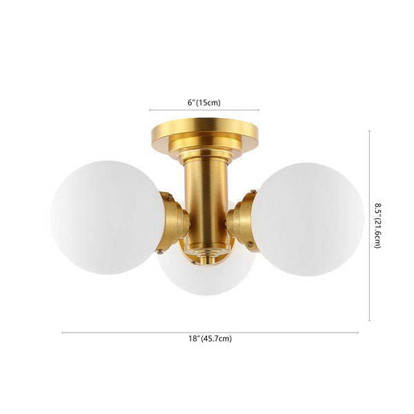 Safavieh Elenna Flush Mount - Gold | Ceiling Lamps | Modishstore - 3