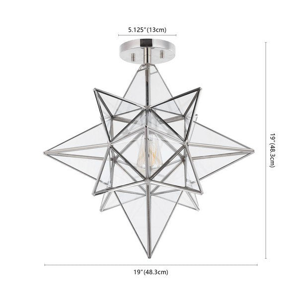 Safavieh Abrielle Flush Mount - Brushed Nickel | Ceiling Lamps | Modishstore - 3