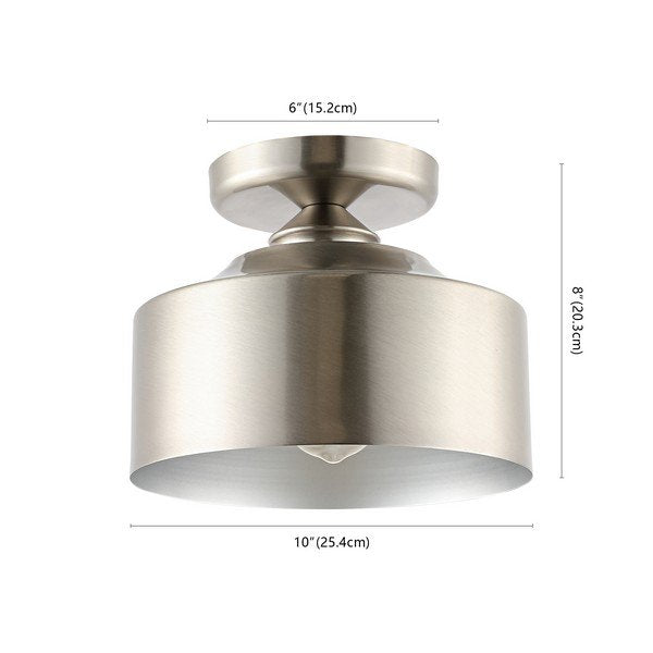 Safavieh Fenton Flush Mount - Brushed Nickel | Ceiling Lamps | Modishstore - 3