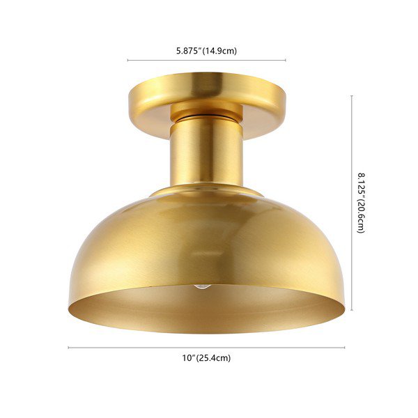 Safavieh Helm Flush Mount - Brass | Ceiling Lamps | Modishstore - 3
