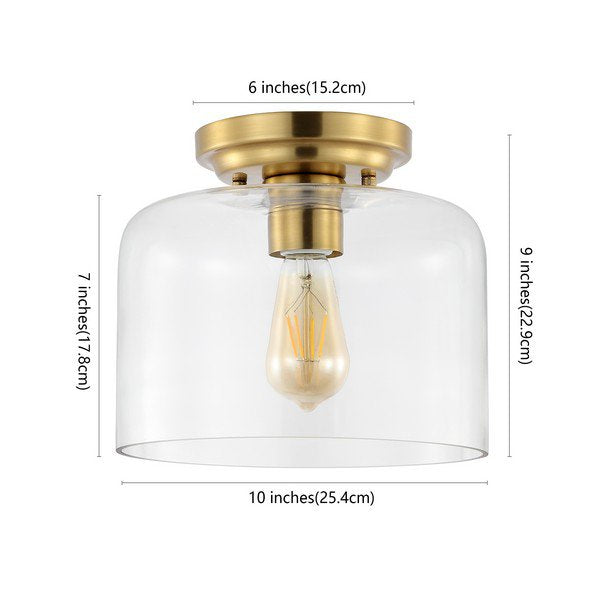 Safavieh Rianne Flush Mount - Brass | Ceiling Lamps | Modishstore - 3