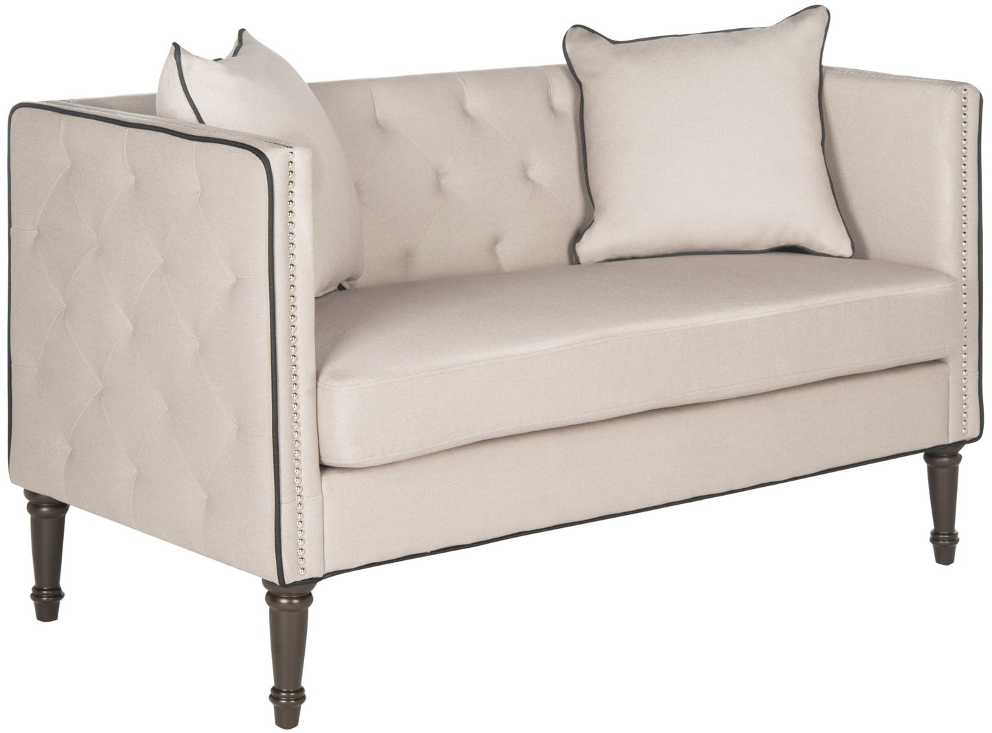Safavieh Sarah Tufted Settee With Pillows | Sofas | Modishstore - 26