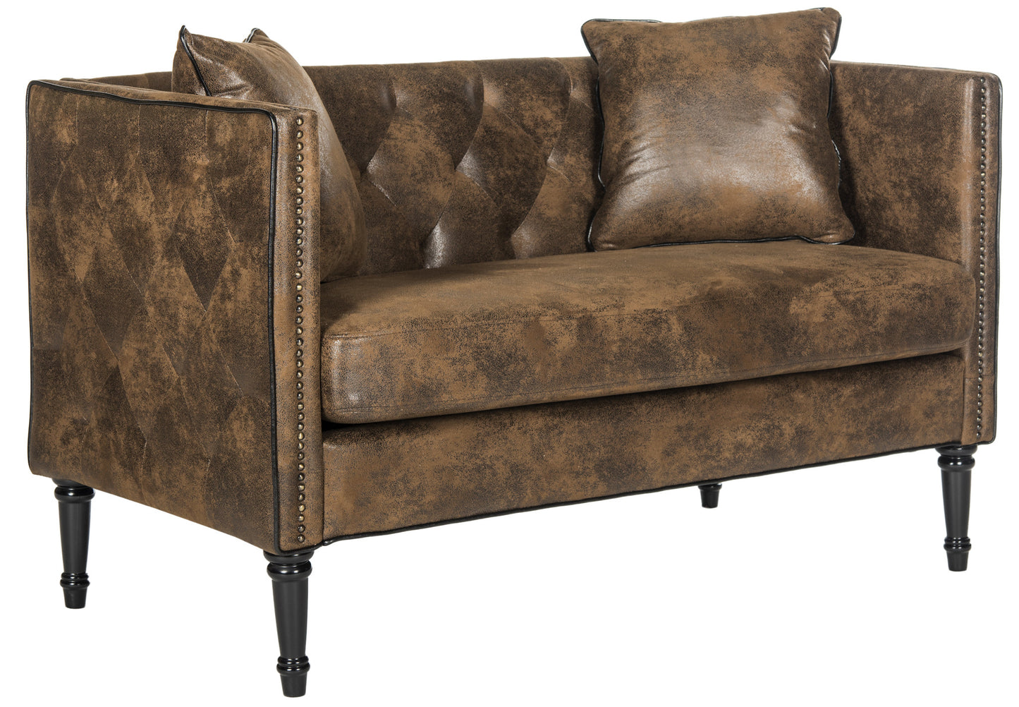 Safavieh Sarah Tufted Settee With Pillows | Sofas | Modishstore - 25