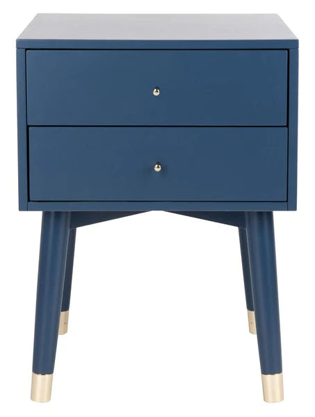 Safavieh Lyla Mid Century Retro Silver Cap Nightstand - Lapis Blue | Nightstands | Modishstore - 9