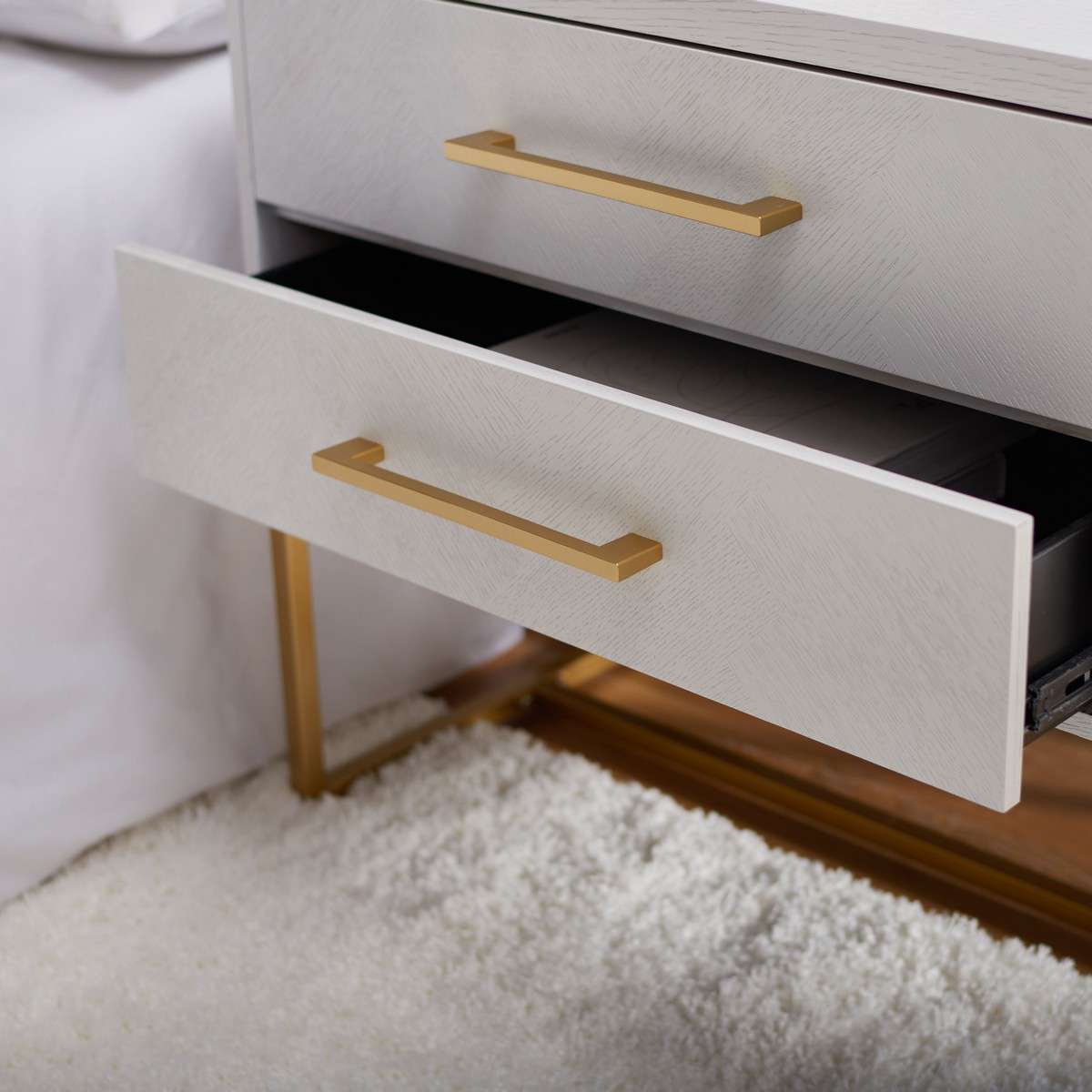 Safavieh Estelle Nightstand - White | Nightstands | Modishstore - 4