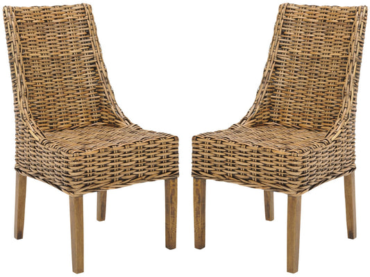 Safavieh Suncoast Rattan Arm Chair - Set Of 2 | Dining Chairs | Modishstore
