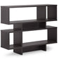 baxton studio cassidy 4 level dark brown modern bookshelf | Modish Furniture Store-2