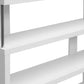 baxton studio barnes white six shelf modern bookcase | Modish Furniture Store-3