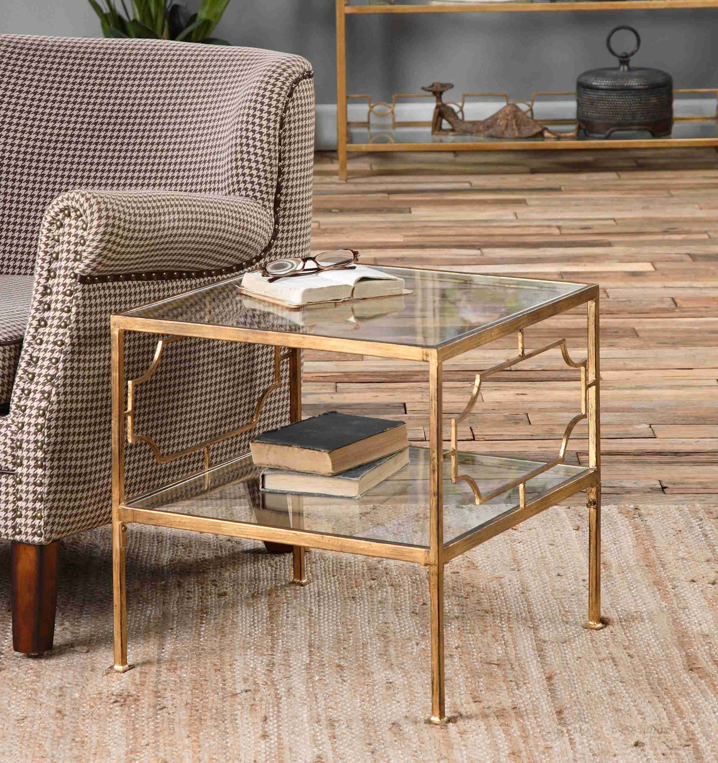 Uttermost Genell Gold Cube Table | Accent Tables | Modishstore - 2