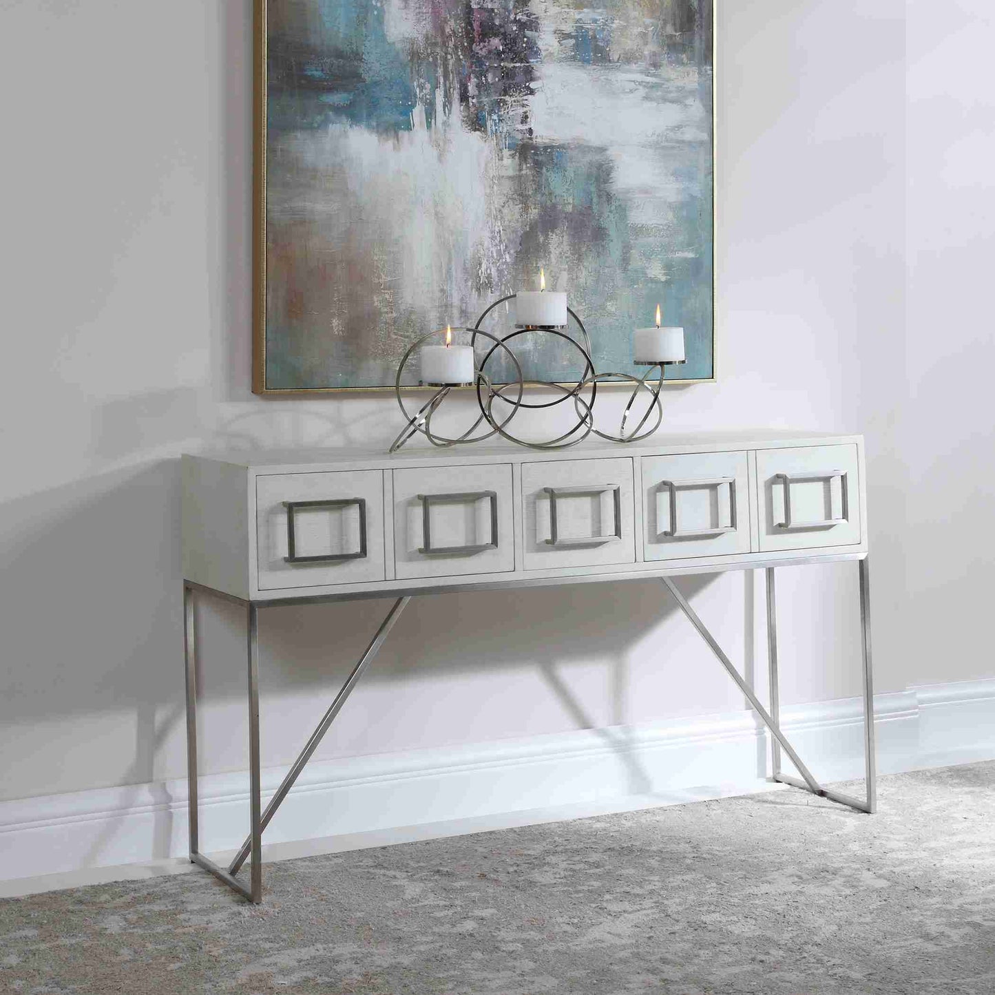 Uttermost Abaya White Console Table | Console Tables | Modishstore - 6