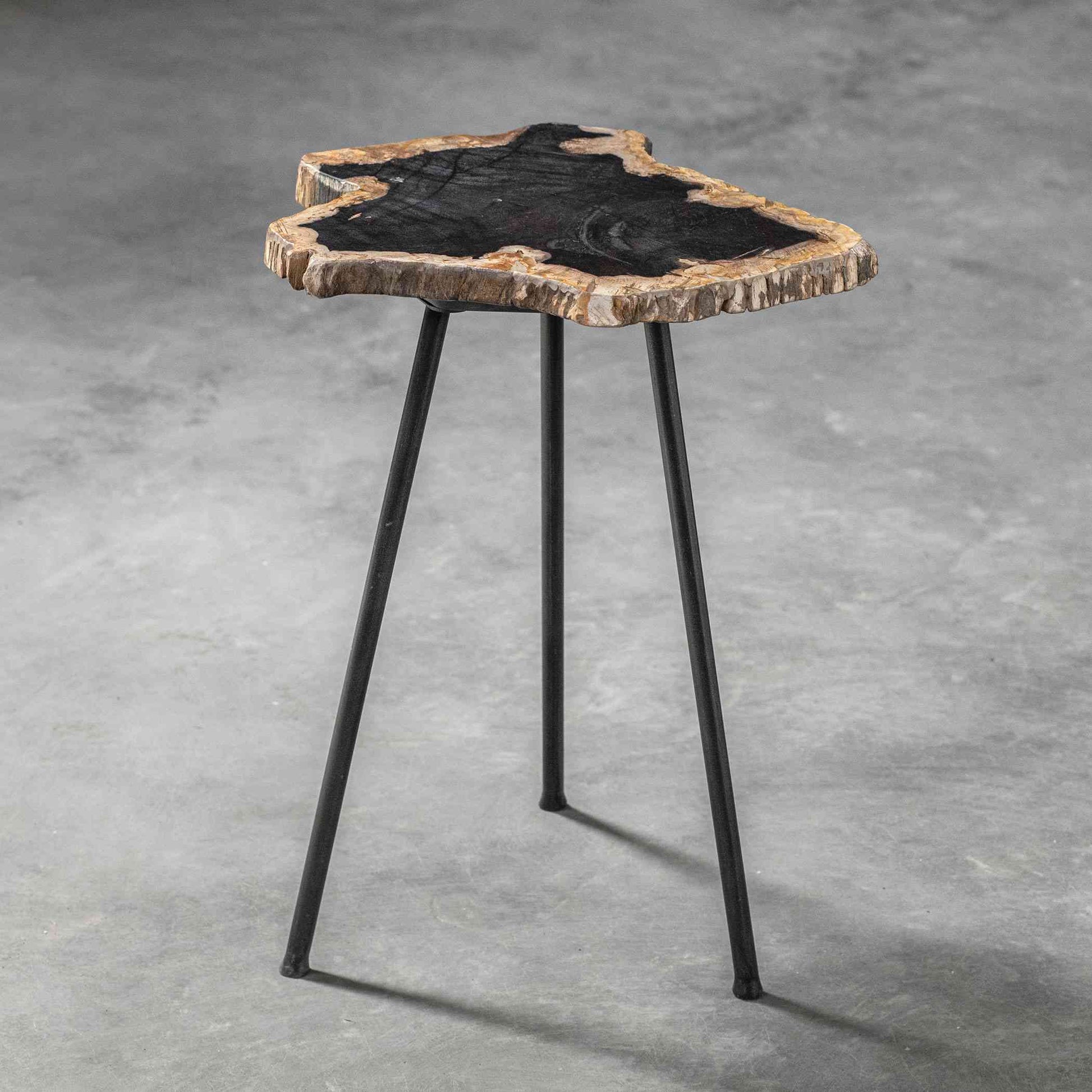 Uttermost Mircea Petrified Wood Accent Table | Accent Tables | Modishstore - 4