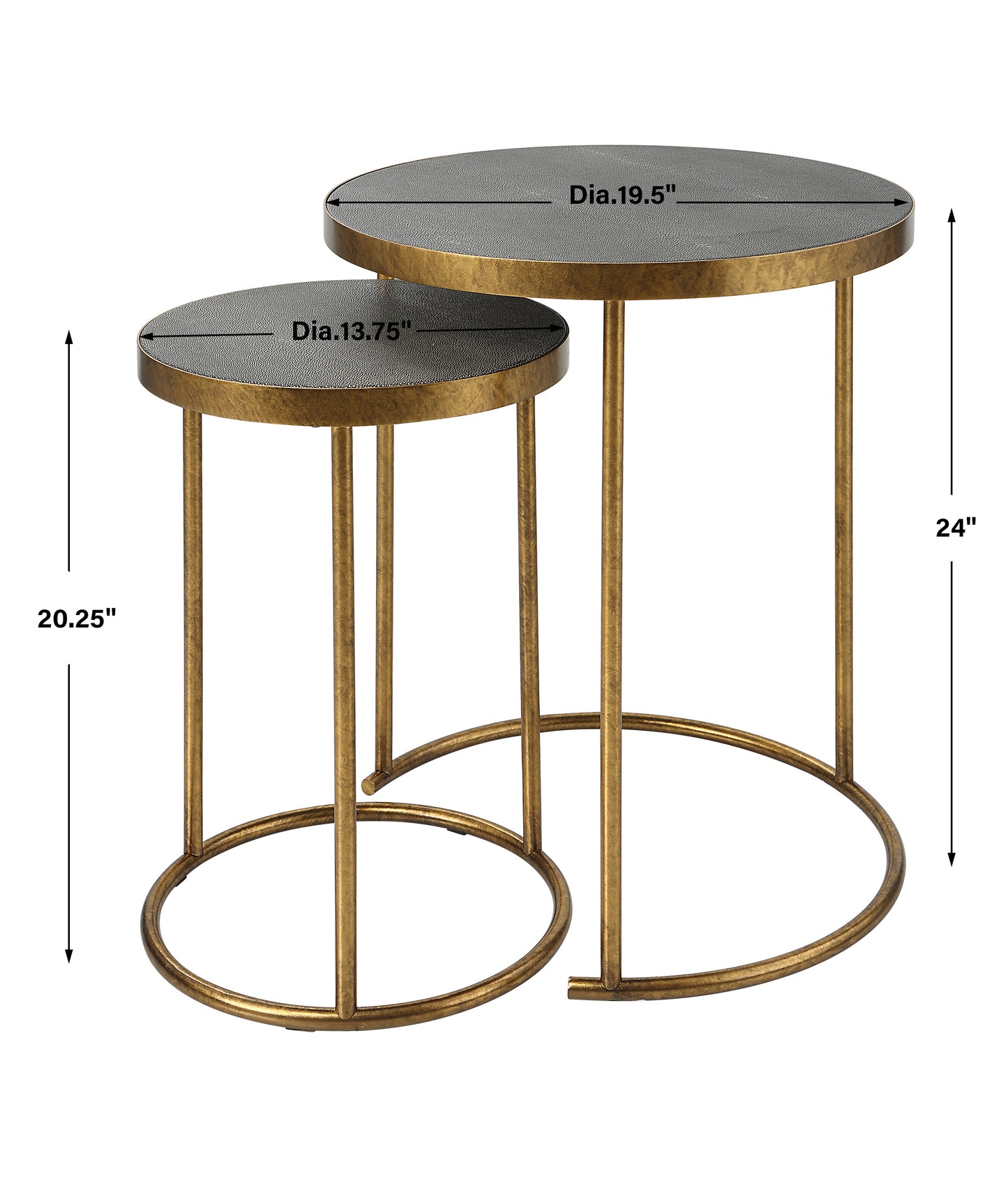 Uttermost Aragon Brass Nesting Tables, Set Of 2 | Nesting Tables | Modishstore - 3