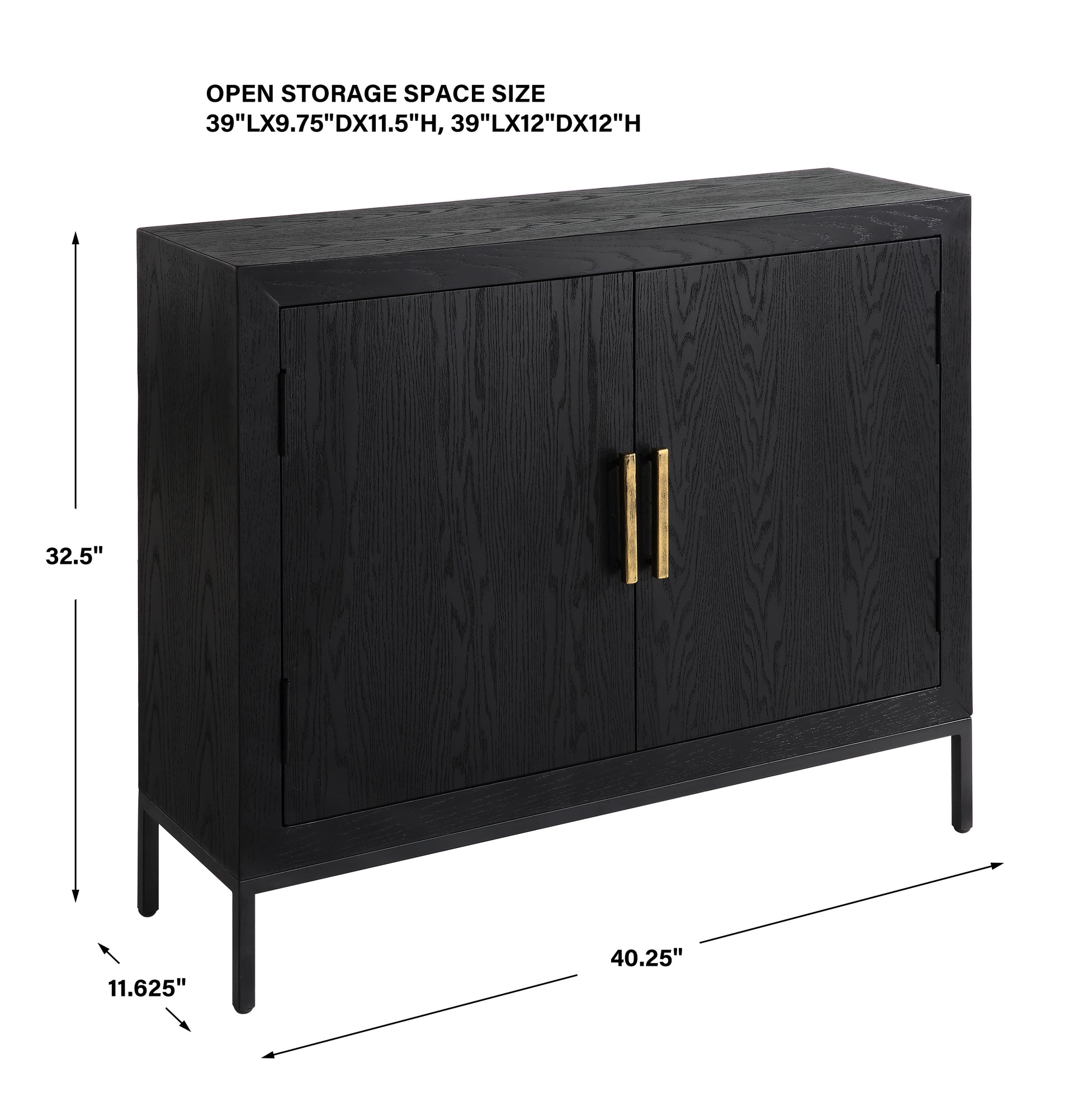 Uttermost Front Range Dark Oak 2 Door Cabinet | Cabinets | Modishstore - 3