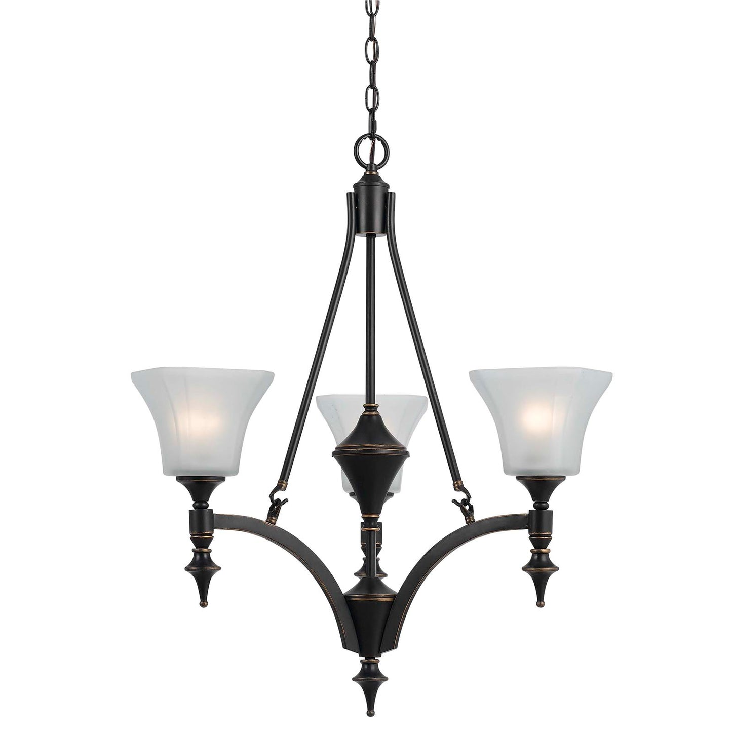Cal Lighting FX-3541/3 3 Lights Rockwood Iron Chandelier-2
