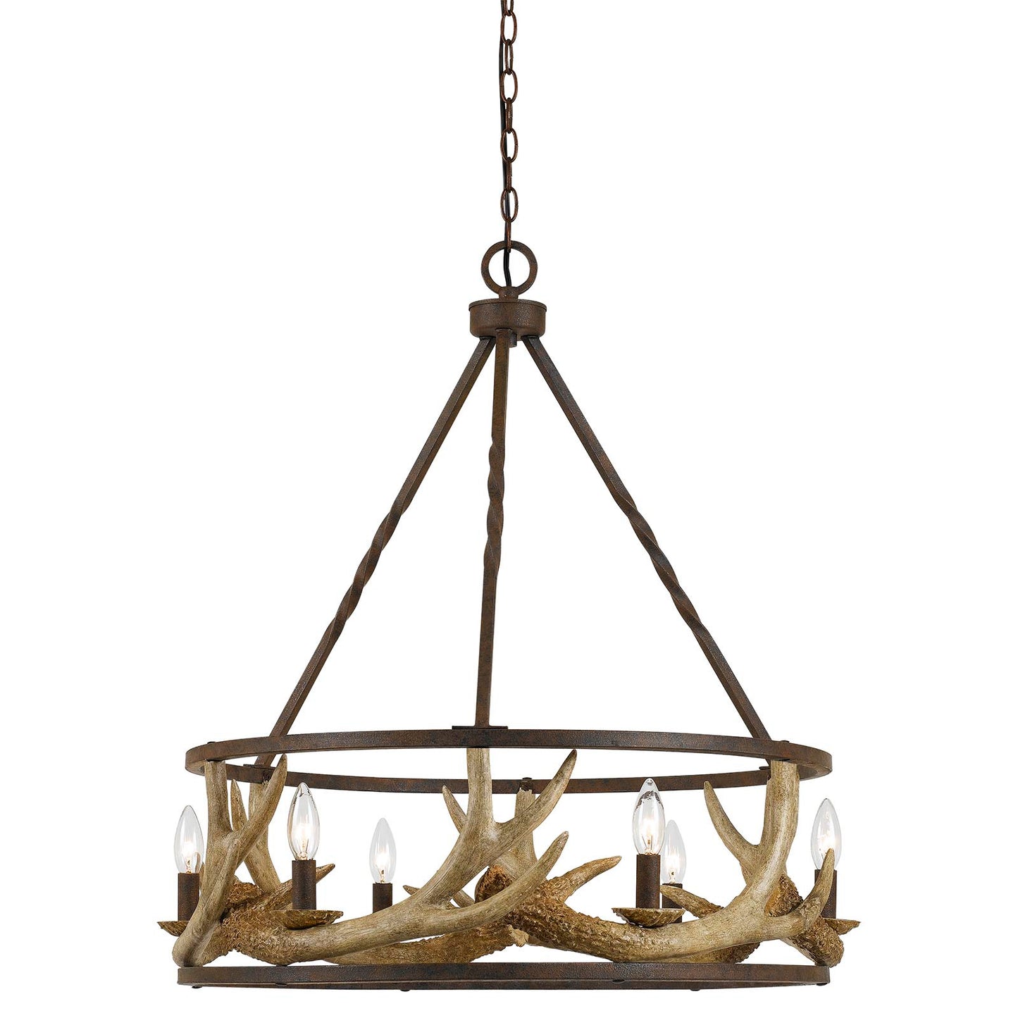 Cal Lighting FX-3618-6 60W X 6 Antler Chandelier-2