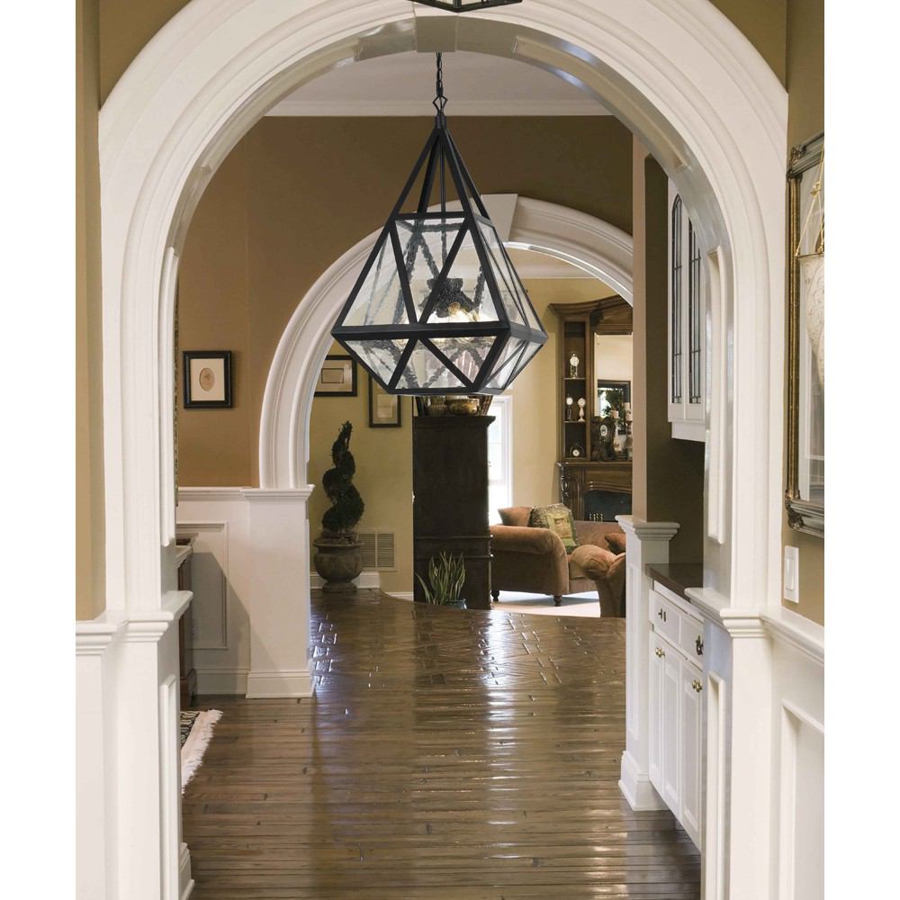 Cal Lighting FX-3651-4 60W X 4 Townsend Glass Chandelier | Modishstore | Chandeliers