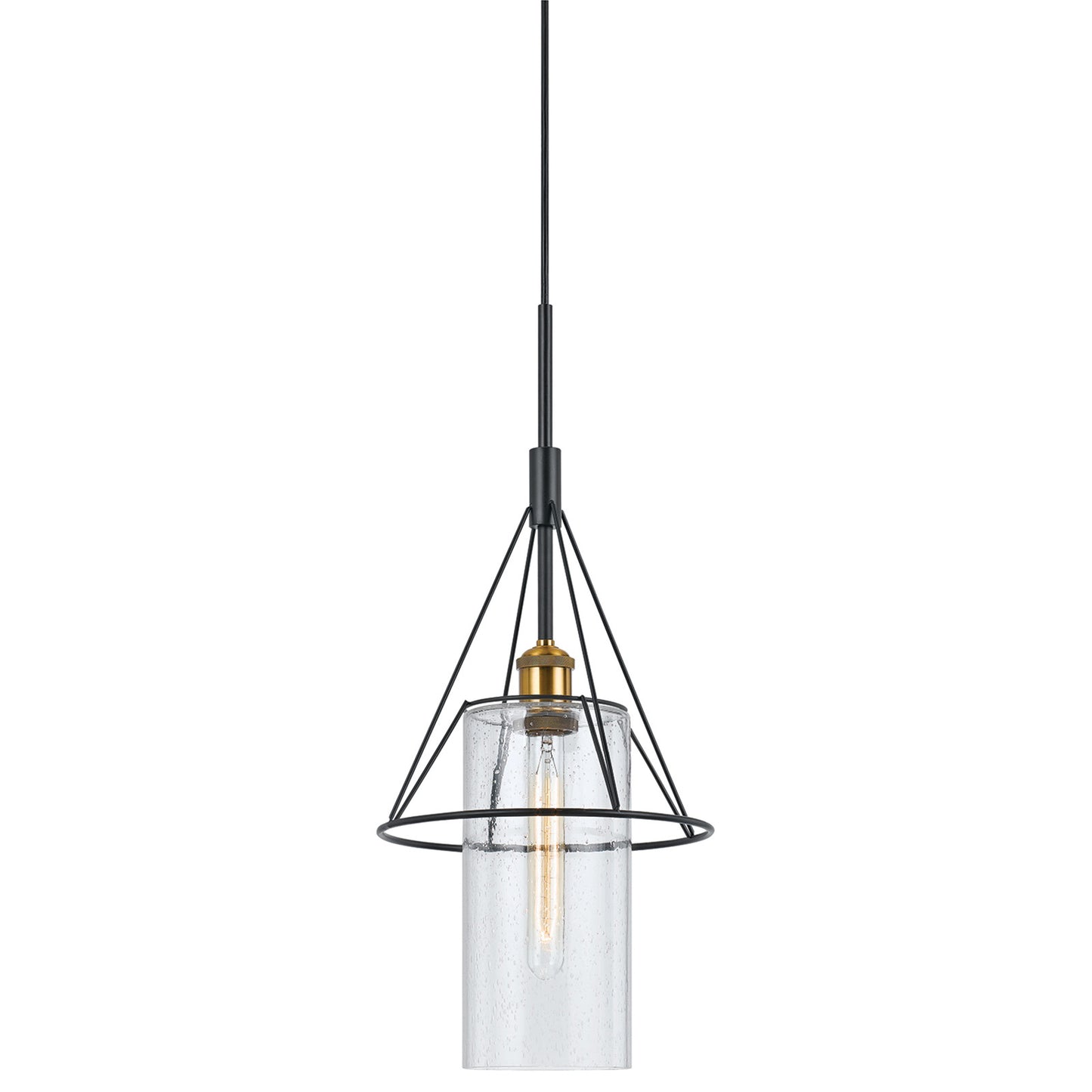 Cal Lighting FX-3653-1 60W Rexburg Metal Glass Mini Pendant-2