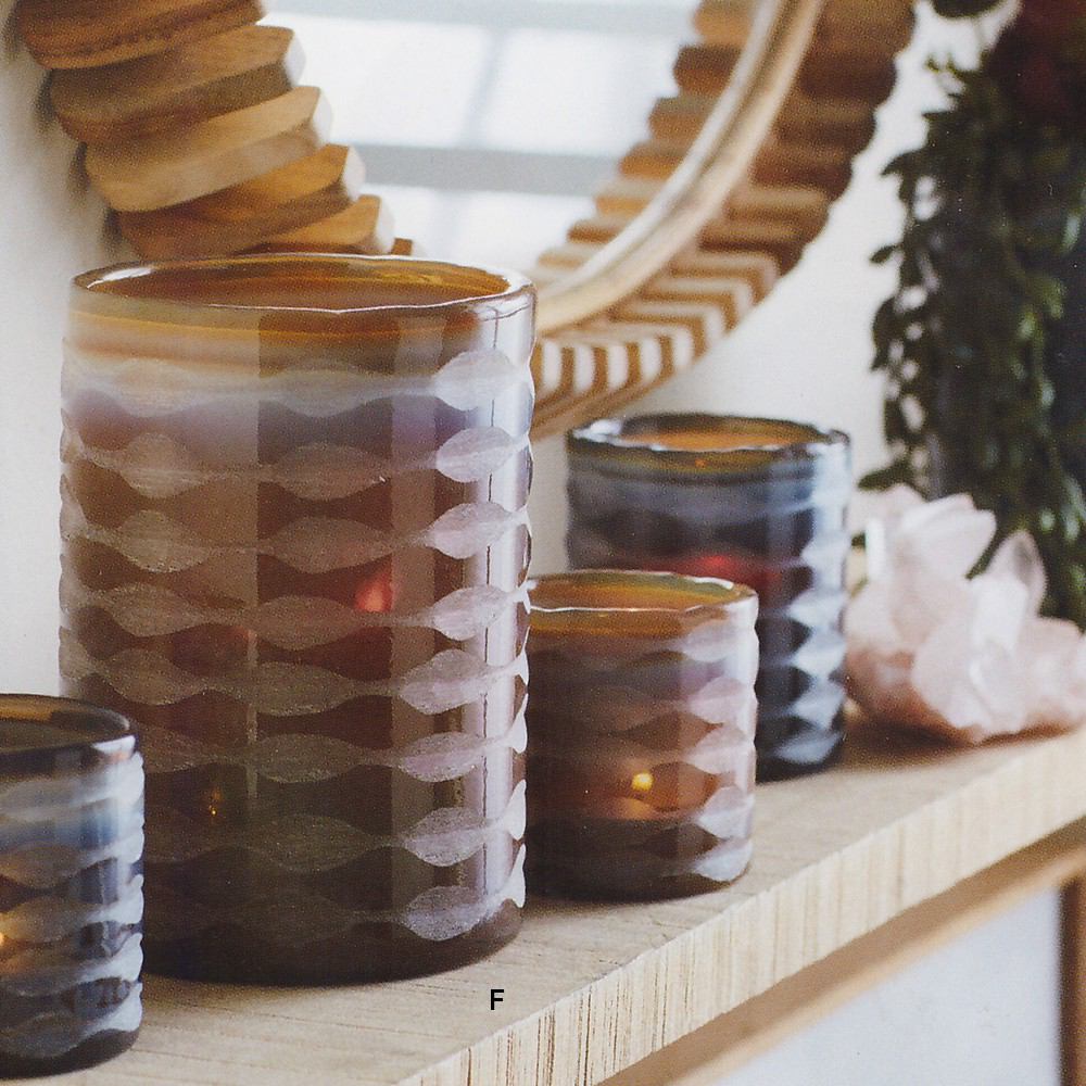 Roost Kalahari Etched Hurricane - Set Of 4