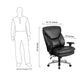 Flash Furniture GO-2085-LEA-GG Hercules Series, Black Leather Executive Swivel Chair With Lumbar Knob | Office Chairs | Modishstore-5