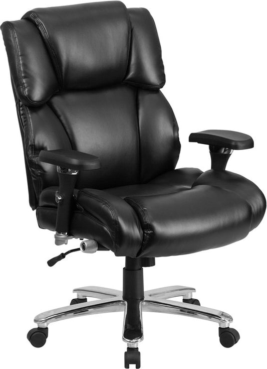 Flash Furniture GO-2149-LEA-GG Hercules Series, Black Leather Executive Swivel Chair | Office Chairs | Modishstore