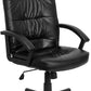 Flash Furniture GO-7102-GG High Back Black Leather Executive Swivel Office Chair | Office Chairs | Modishstore