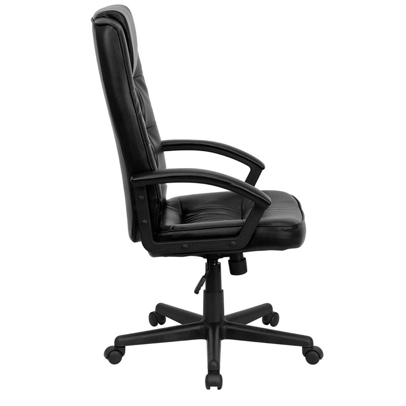 Flash Furniture GO-7102-GG High Back Black Leather Executive Swivel Office Chair | Office Chairs | Modishstore-3