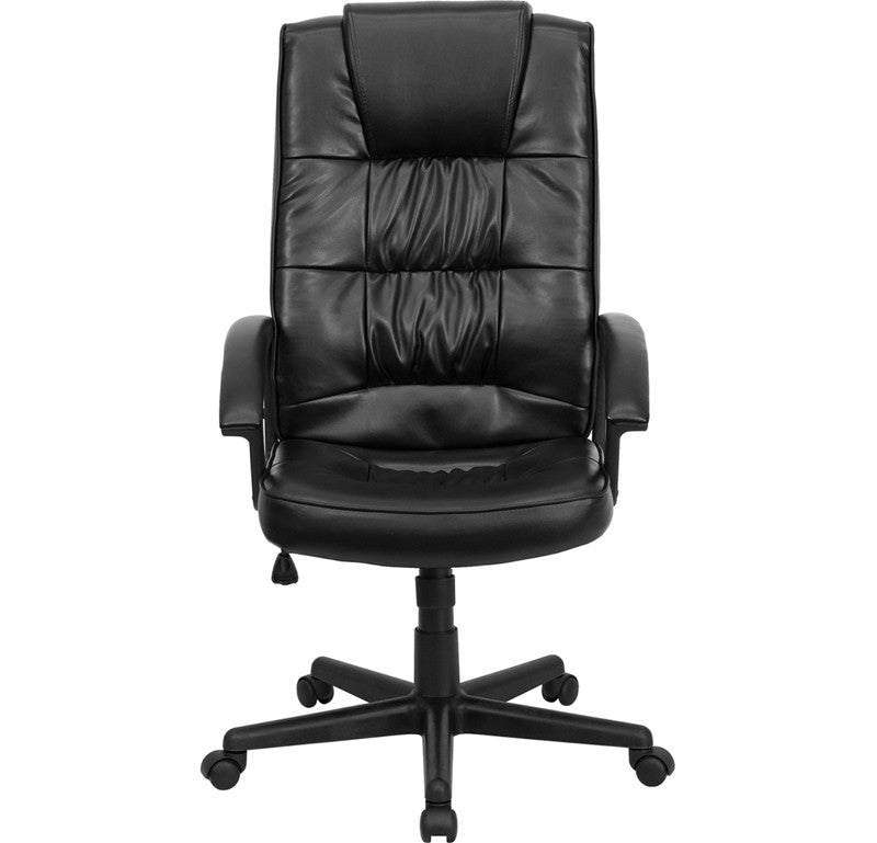 Flash Furniture GO-7102-GG High Back Black Leather Executive Swivel Office Chair | Office Chairs | Modishstore-4