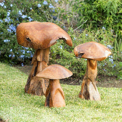 Garden Age Supply Habini Teak Wild Mushrooms