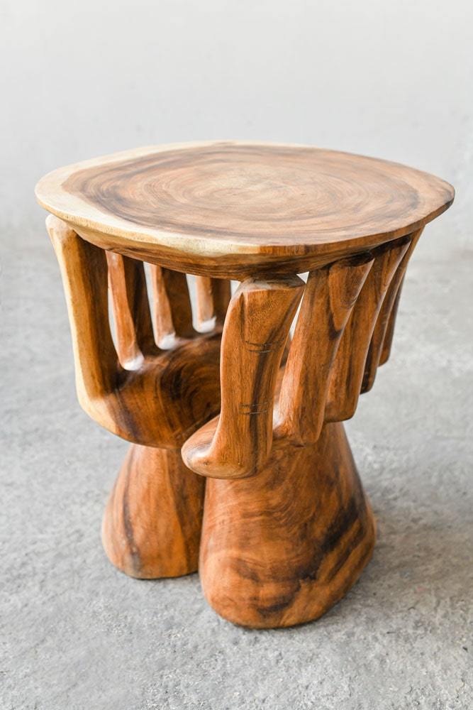 Garden Age Supply Suarwood Hand Shaped Table | End Tables | '47349 | Modishstore - 6