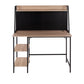 Geo Shelf Contemporary Desk in Black Steel and Natural Wood By LumiSource | Desks | Modishstore - 7