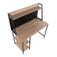Geo Shelf Contemporary Desk in Black Steel and Natural Wood By LumiSource | Desks | Modishstore - 2