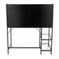 Geo Tier Contemporary Desk in Black Metal and Clear Glass By LumiSource | Desks | Modishstore - 6