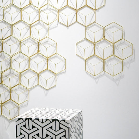 Gold Leaf Design Group Hex-Grid Wall Art - Set of 2 | Wall Decor | Modishstore