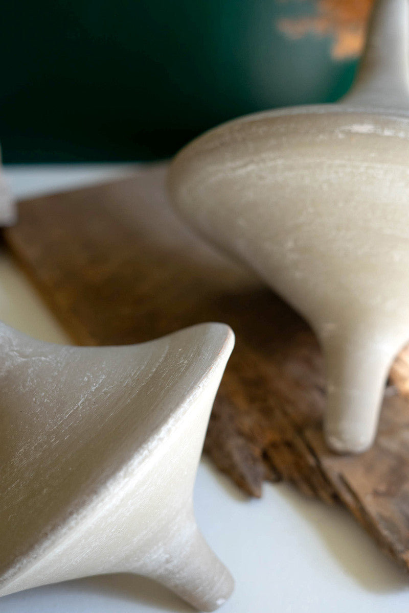 Grey-Wash Clay Tops Set Of 2 By Kalalou | Sculptures | Modishstore - 3