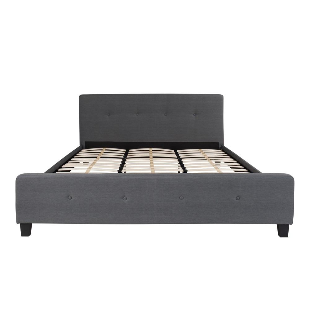 Flash Furniture Tribeca King Size Tufted Upholstered Platform Bed | Beds | Modishstore - 12
