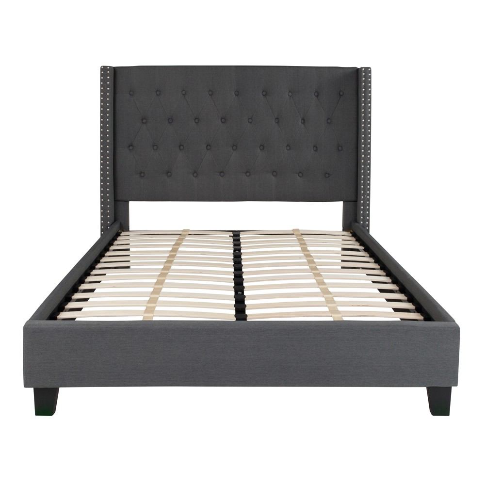 Flash Furniture Riverdale Full Size Tufted Upholstered Platform Bed | Beds | Modishstore - 12