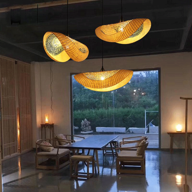 Bamboo Swirl Pendant Lamp By Artisan Living-5