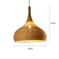 Bamboo Wicker Shade Rattan Fixtures Pendant Lights By Artisan Living-6