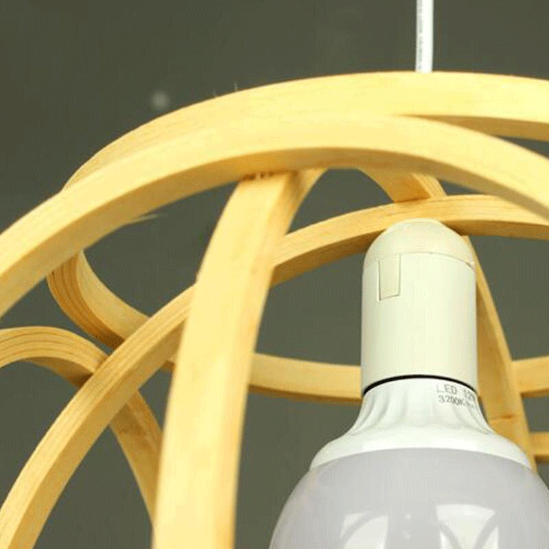 Bamboo Globe Shade Pendant Light By Artisan Living-7