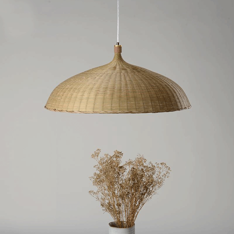 Bamboo Basket Rustic Pendant Lamp-6