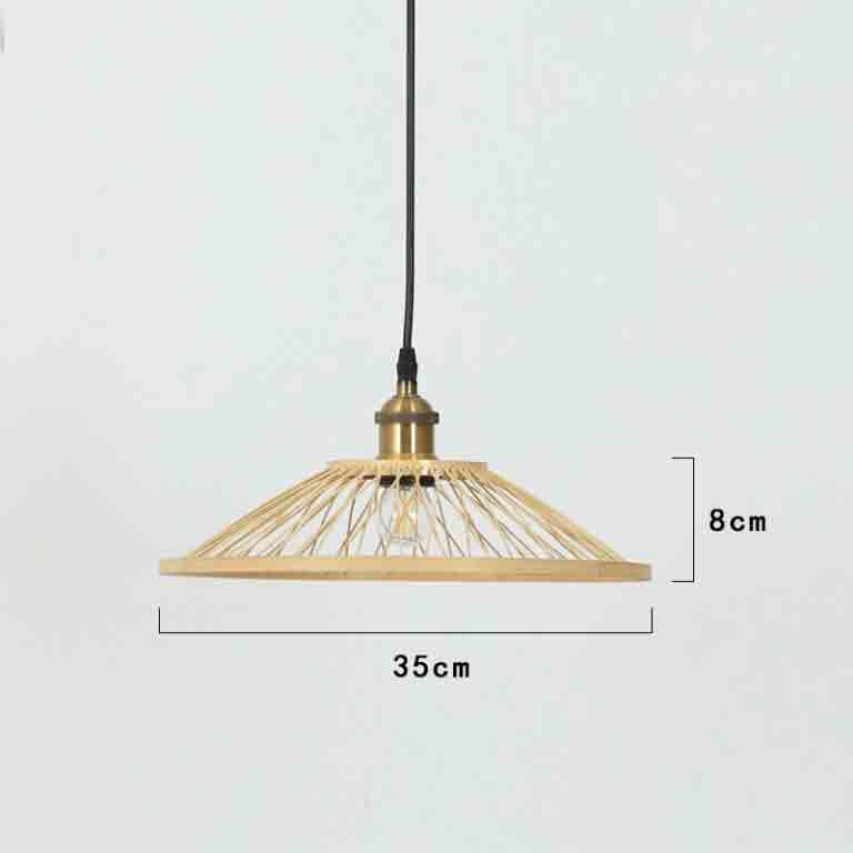Bamboo Wicker Rattan Office Pendant Light By Artisan Living-7