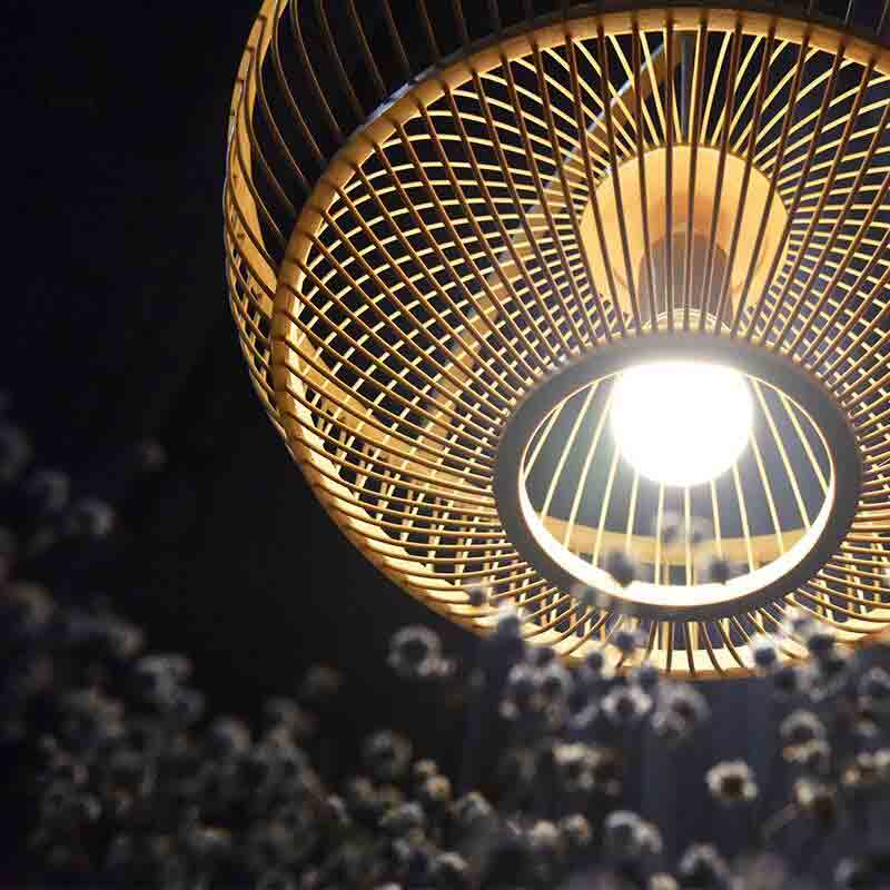Bamboo Wicker Rattan Basket Lampshade Pendant Lighting By Artisan Living-5