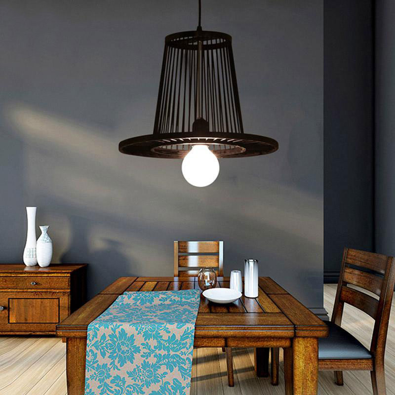 Bamboo Shade Hat Pendant Light By Artisan Living-8