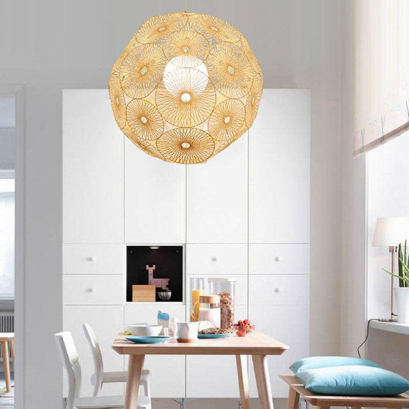 Bamboo Wicker Rattan Round Globe Ball By Artisan Living-7