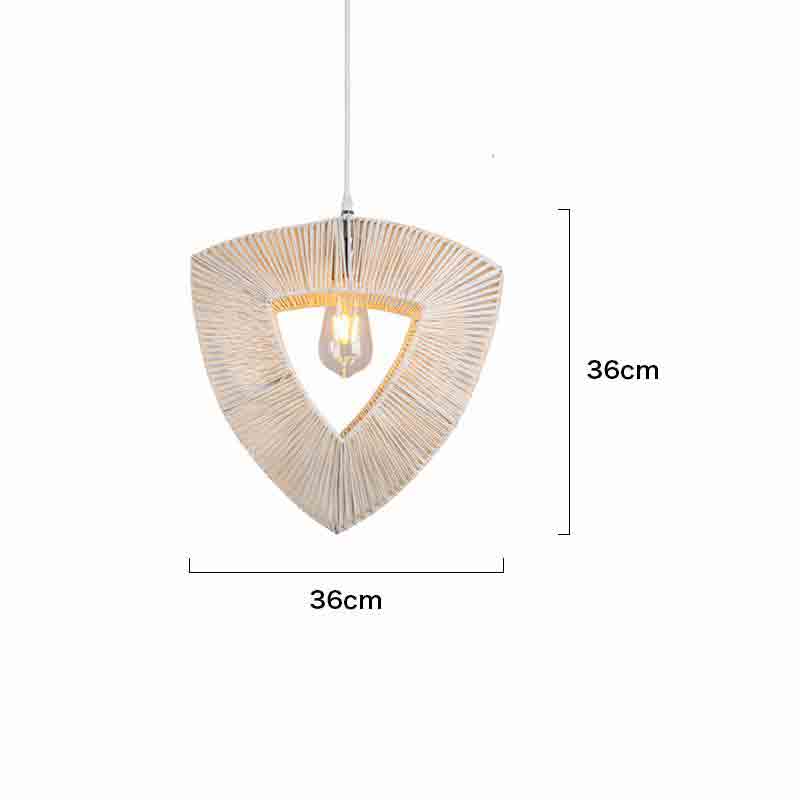 Wicker Rattan Heart Shade Pendant Light By Artisan Living-6