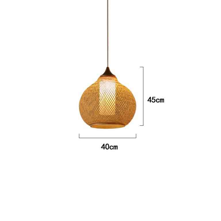 Bamboo Wicker Rattan Calabash Pendant Light By Artisan Living-10