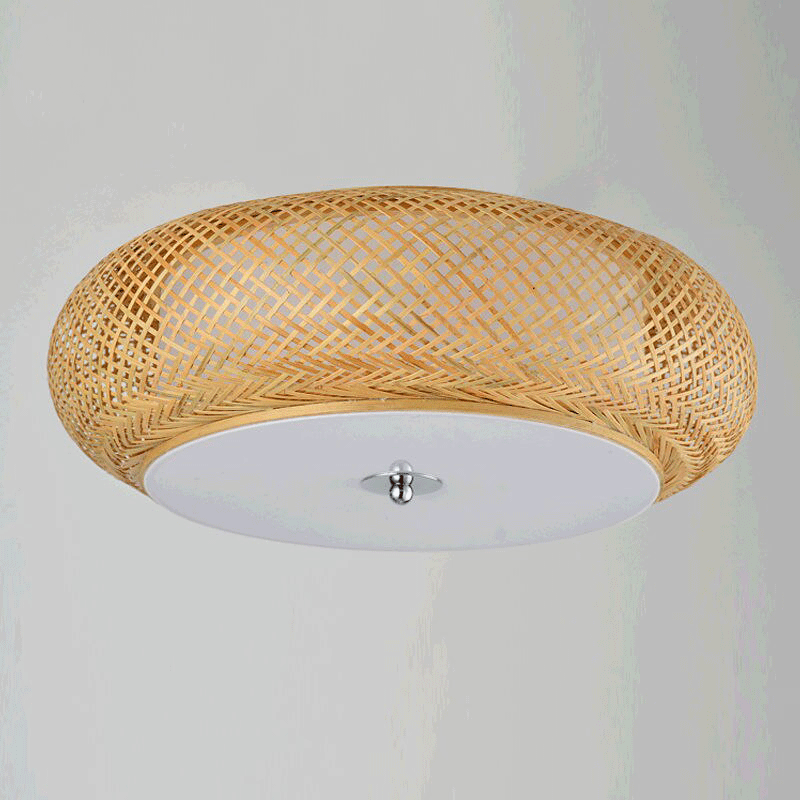 Bamboo Wicker Hand Knitted Ceiling Light By Artisan Living-4